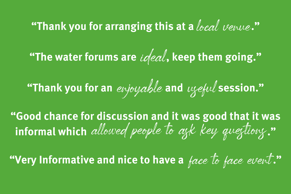 Water forum quotes